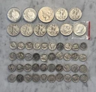 $10 Face Value 90% Silver Peace, Walking Liberty, Mercury Dime, Proof, & More
