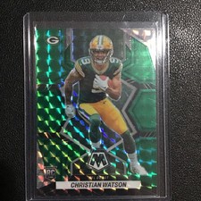 2022 Panini Mosaic Football Green Mosaic Prizm RC Christian Watson