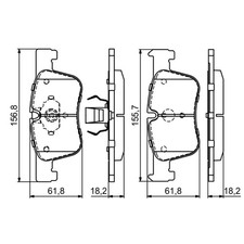 ? BOSCH BREMSBELAGSATZ SCHEIBENBREMSE VORNE 34106884243 NEU DE STOCK