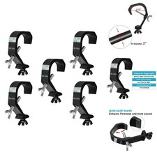 Heneng 5 Pack C Truss Clamps Fit OD 2" Tube,Stage Light Clamp,Max Load 66 Lb