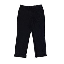 Ralph Lauren black relaxed fit cuffed bottom cotton trouser SIZE 6