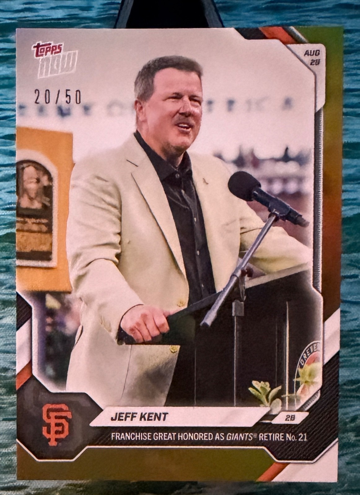 💥2026 Topps Now #616 GOLD Foil 20/50💥JEFF KENT Retired Number - Giants