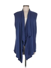 H By Halston Women Blue Cardigan M