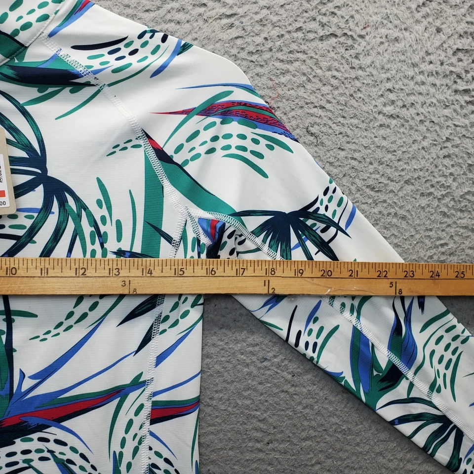 Camisa PUMA Activewear Mujer XS Estampado Multi Hojas Golf UPF 50+ Manga Larga 1/4 Cremallera Foto 4 de 4