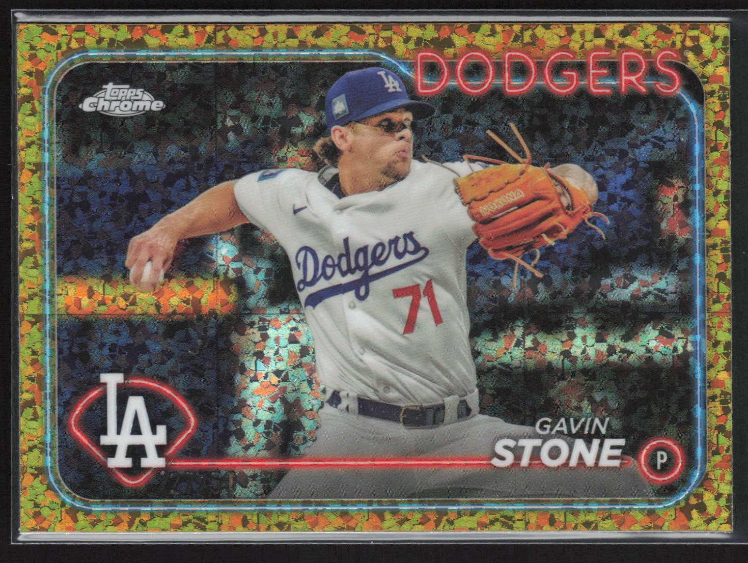 2024 Topps Chrome Update #USC75 Gavin Stone Gold Mini-Diamond Refractor #/50