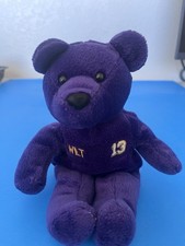 Wilt Chamberlain Plush Bear LA Lakers 1999 Salvino's Bammers NBA 9 Purple