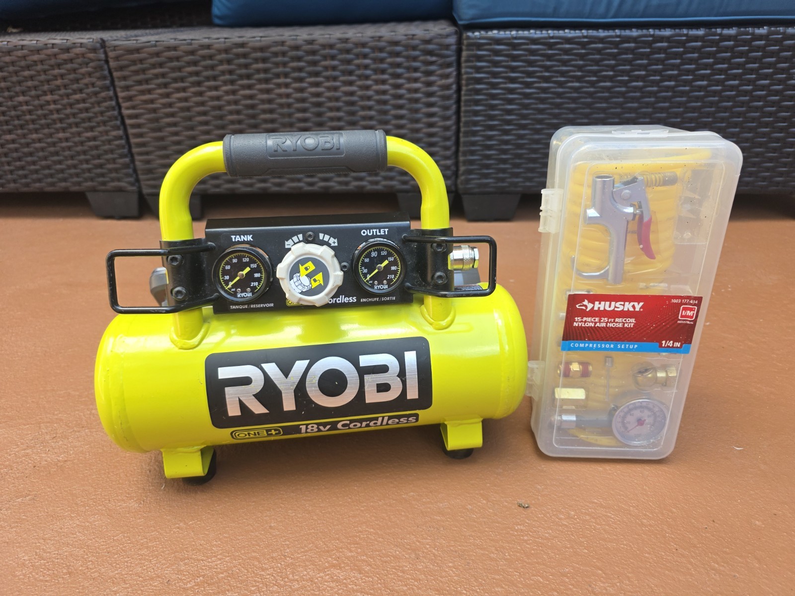 Ryobi P739 Portable Inflation18 Volt Cordless Air Compressor