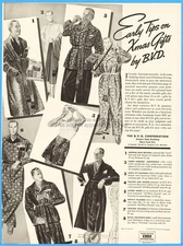 1937 BVD New York City NY Men's Leopard Skin Robe Pajamas Christmas Gift Ad