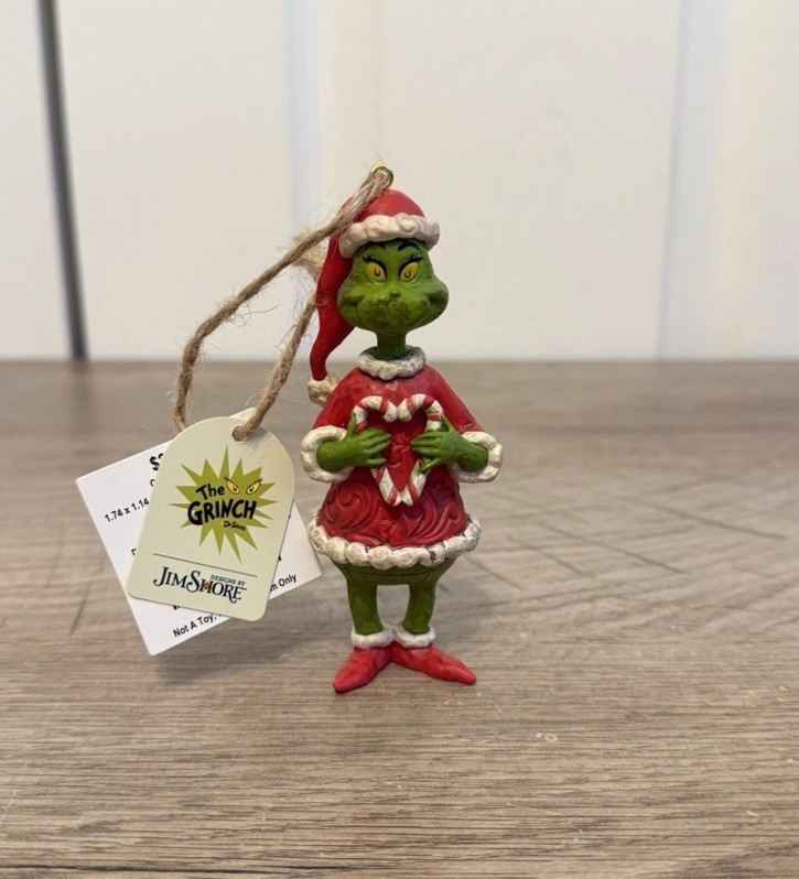 NWT Jim Shore 2025 Candy Cane Grinch Ornament