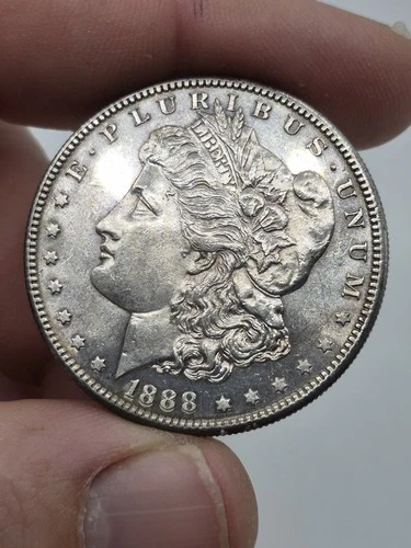 1888-S MORGAN SILVER DOLLAR,  AU+ ☆ 1147 ☆ Bu Pl Coin