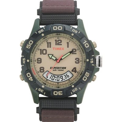 Timex Men's T45181 Expedition Resin Combo Brown/Green Nylon Strap