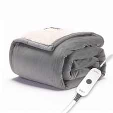 Electric Throw, Soft, Warm, Flannel Heated Blanket, 4 Heat Settings, 4-Hour Auto