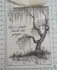 Tri Chem Picture Craft Liquid Embroidery 2473 life Is Fragile Tree Prayer Willow