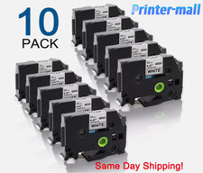 10 PK Black on White Label Tape For Brother TZe-231 TZ-231 PT-1280 P-touch 12mm