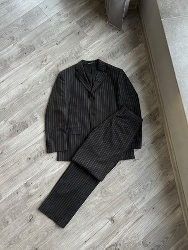Traje de lana raro vintage a rayas para hombre Giorgio Armani Talla: 50 - Imagen 2 de 18
