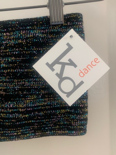 NEW! KD Dance New York Women's Knit Tube Top Stretch Black Multi Color Shimmer - Picture 4 of 11