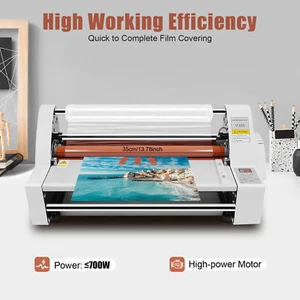 Hot Cold Roll Laminator Digital Control Thermal Laminating Machine 350mm 700W