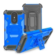 For LG Q7 PLUS Shockproof Armor Rugged Case With Kickstand Clip Holster Stand