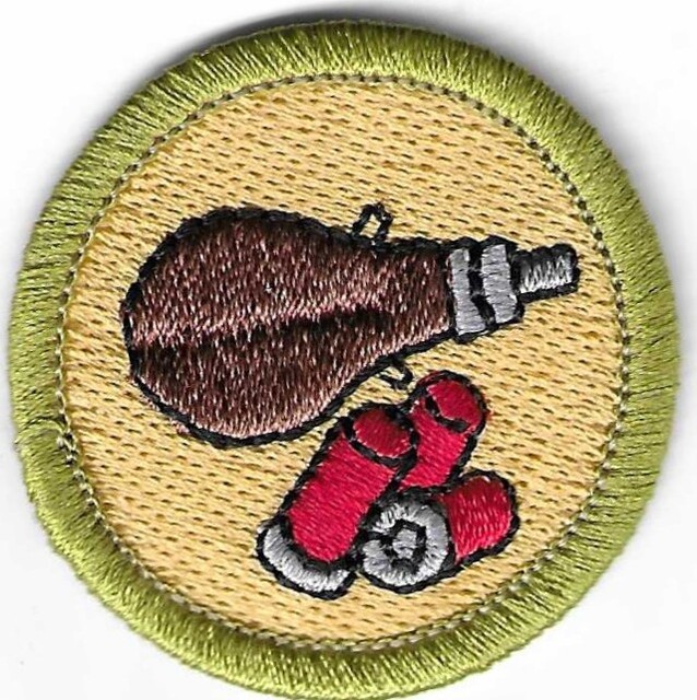 Shotgun Shooting Merit Badge Boy Scouts BSA Since 1910 Back for sale