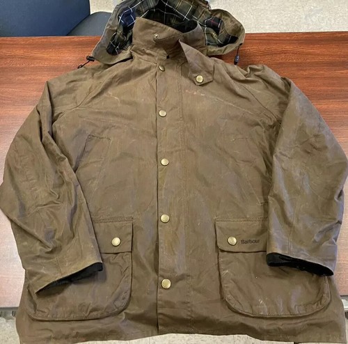 Vtg Barbour Mens Ashby Wax Full Zip 