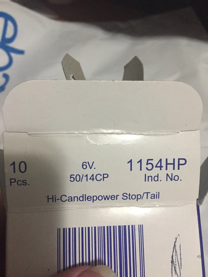 Bombilla trasera Honda 6V 6 voltios freno parada luz trasera 1154 extra brillante NUEVO Foto 2 de 4