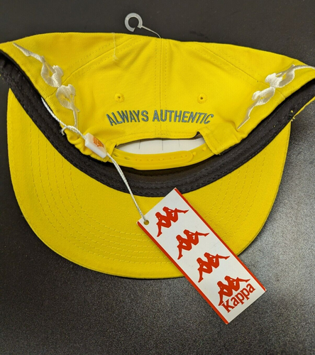 Kappa Graphik Logo Authentic Hat Tornado Snapback Adjustable Cap Yellow - NWT - Picture 5 of 7