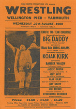 JOB LOT OF 10 VINTAGE BRITISH WRESTLING LAMINATED POSTERS / FLYERS SET FOUR