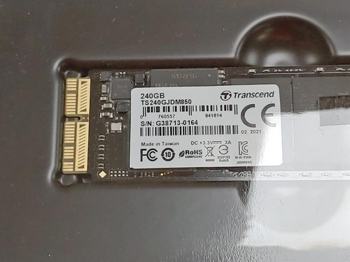 240 GB Transcend JetDrive 850 NVME Thunderbolt PCIe actualización SSD para Macbook - Imagen 4 de 5