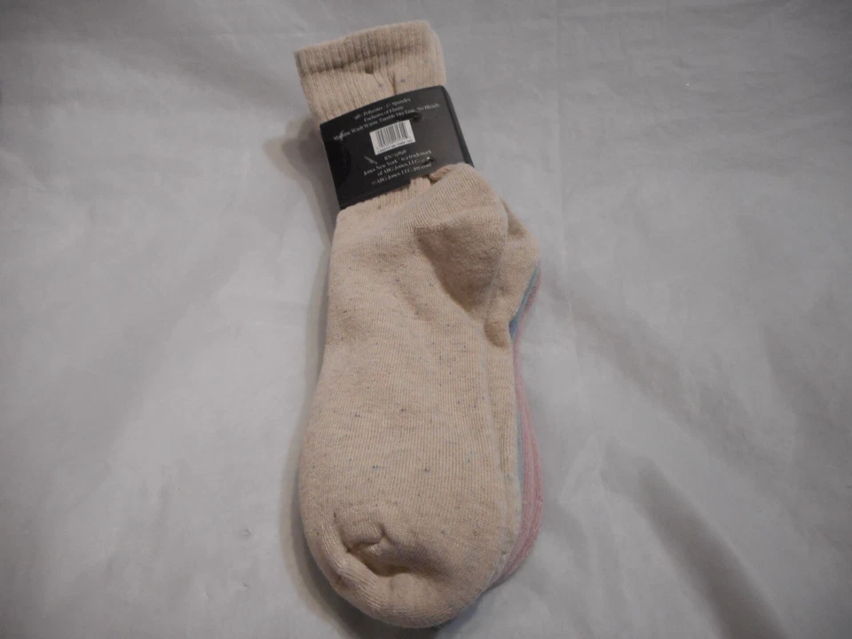 3 Pairs Jones New York Multi Color Terry Cushion Crew SHOE SIZE 5-10 - Image 3 of 4