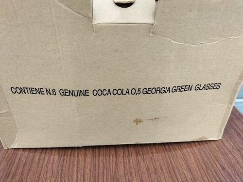 Komplettset 6 Coca Cola Gläser 0,5 L Georgia Green Glasses Neu - Bild 8 von 11