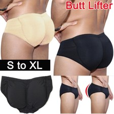 Fake Ass Mens Padded Briefs Hips Butt Lifter Panty Underwear Shaper Shapewear