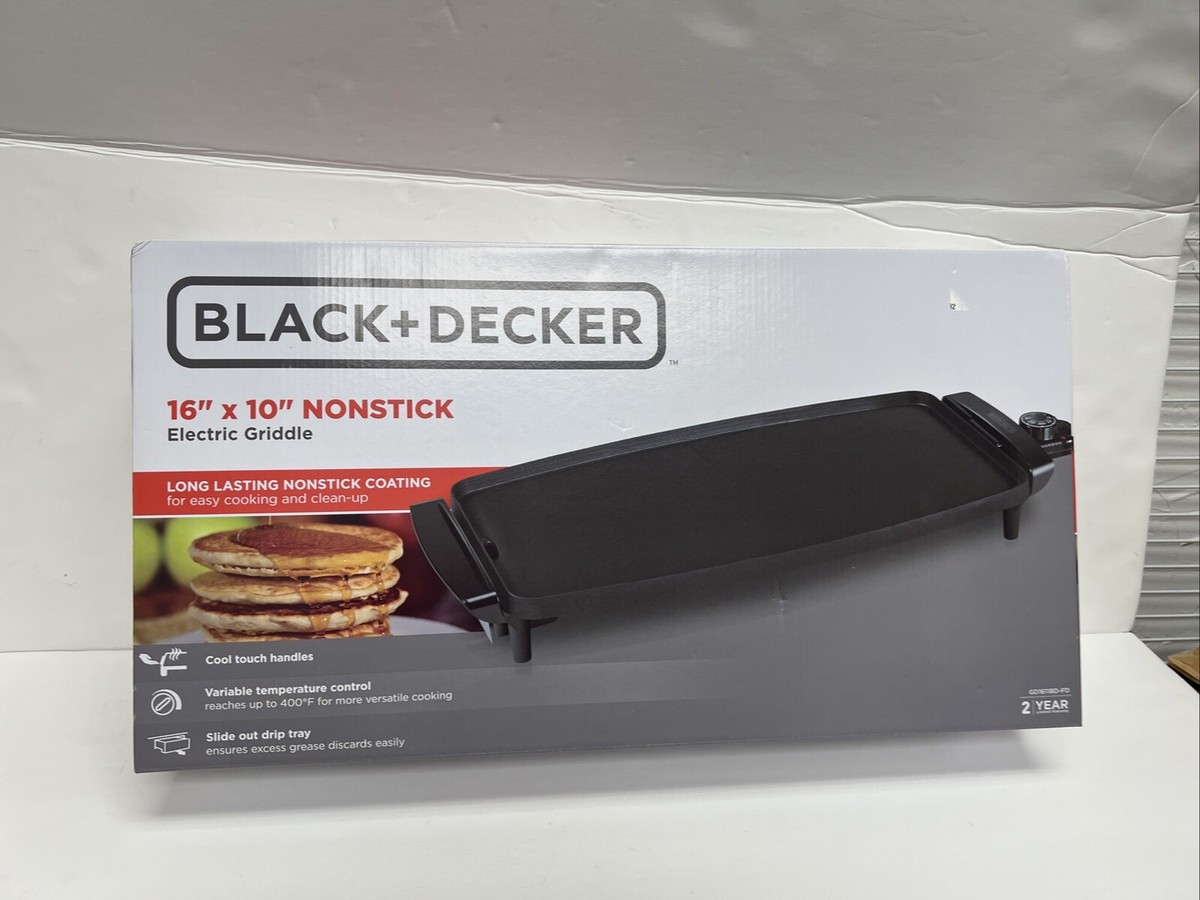 BLACK+DECKER Non Stick Electric Cooking Griddle 16”x10”