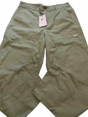 Nike Life Double Panel Pants Jeans Green DQ5179-386 Mens Size 34 New