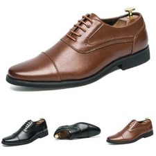 Mens Business Faux Leather Pointy Toe Oxfords Work OL Office Work Shoes