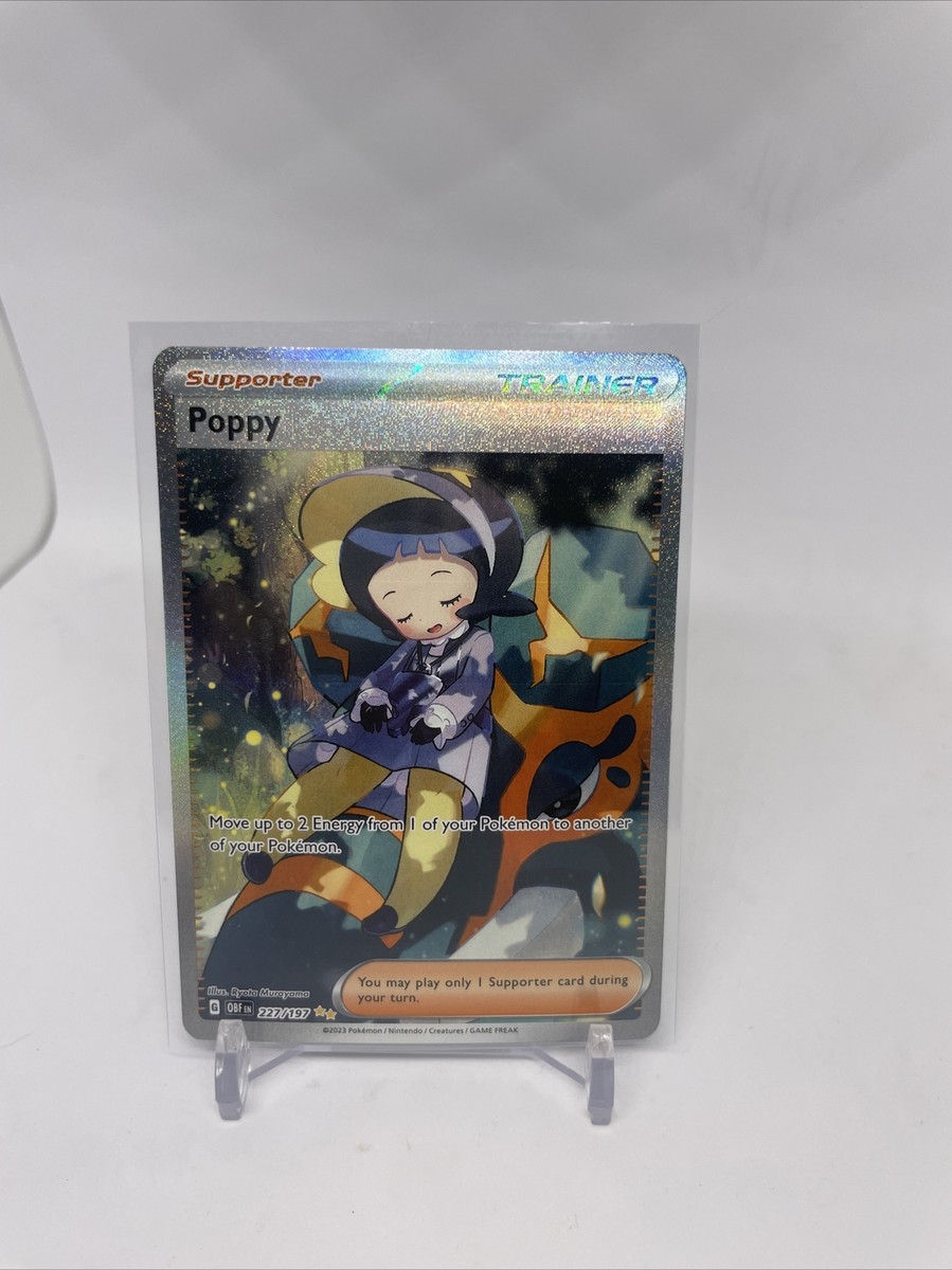 227 197 pokemon card Pokemon TCG Scarlet & Violet Obsidian Flames Poppy 227/197 main image 1