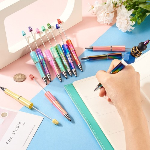 12Pcs Plastic Beadable Pens Ball-Point Pen for DIY Personalized Pen 150x11.5mm - Picture 6 of 10