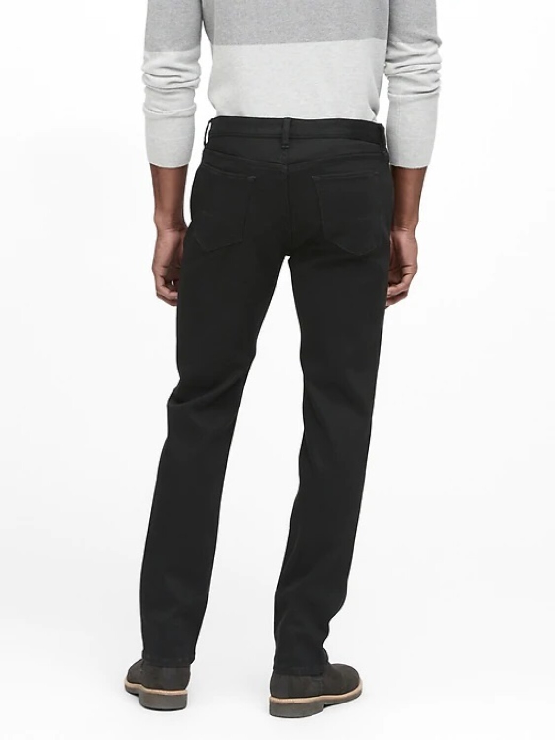 Banana Republic Men's Slim LUXE Traveler Black Jean True Black Size 33W