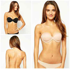 Fashion Forms Go Bare Backless Strapless Push-Up Bra A B C D Nordstrom 36 New