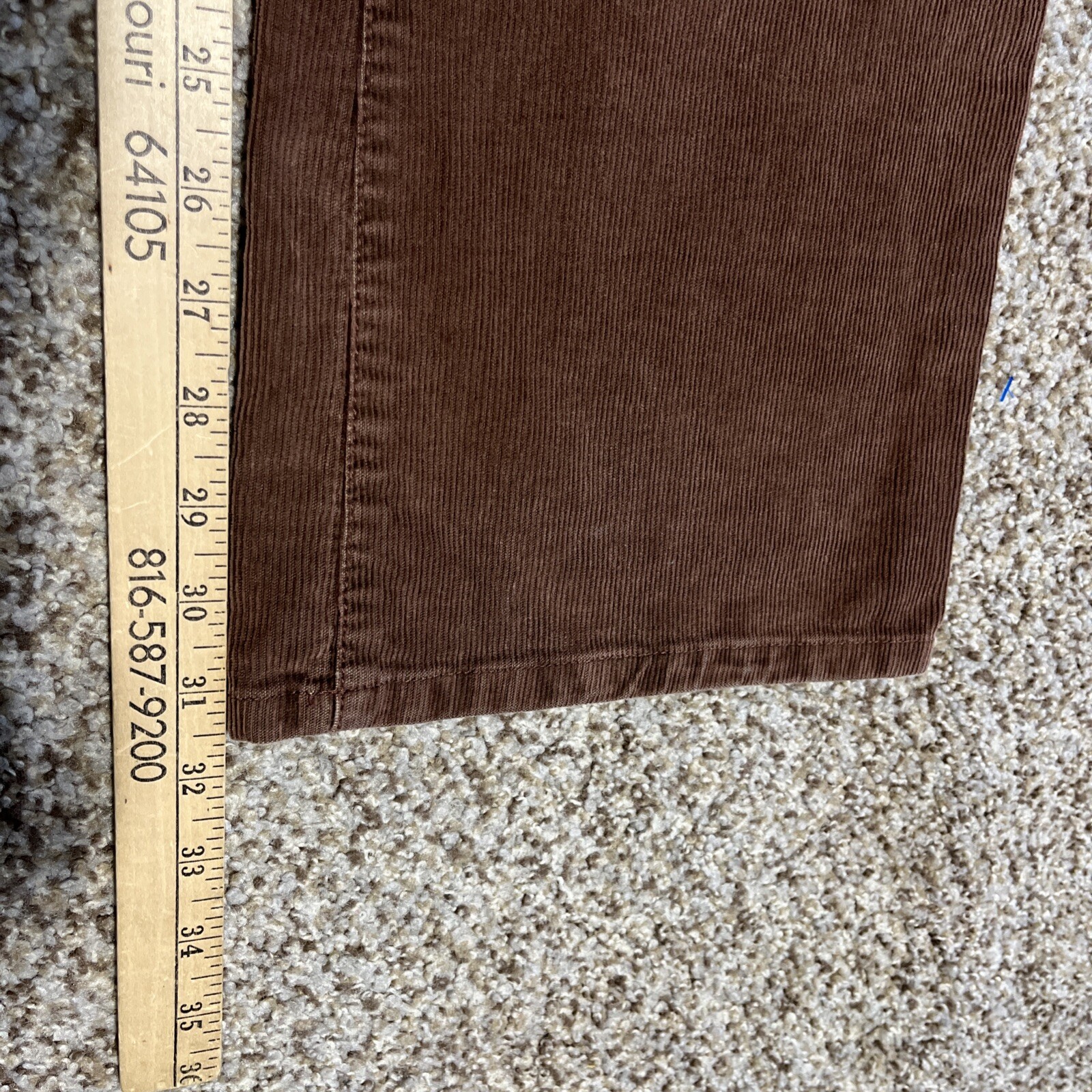 Polo Jeans Co. Ralph Lauren Corduroy Brown Flare Pants Women's 6 (28x31.5) - View 7