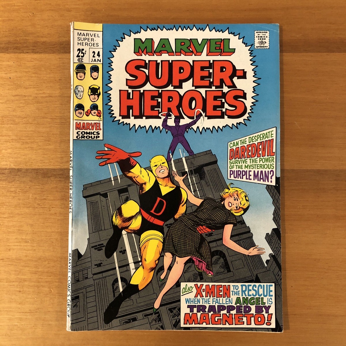 Marvel Super-Heroes #24 Reprint Daredevil Purpleman Jan 1970 Comic