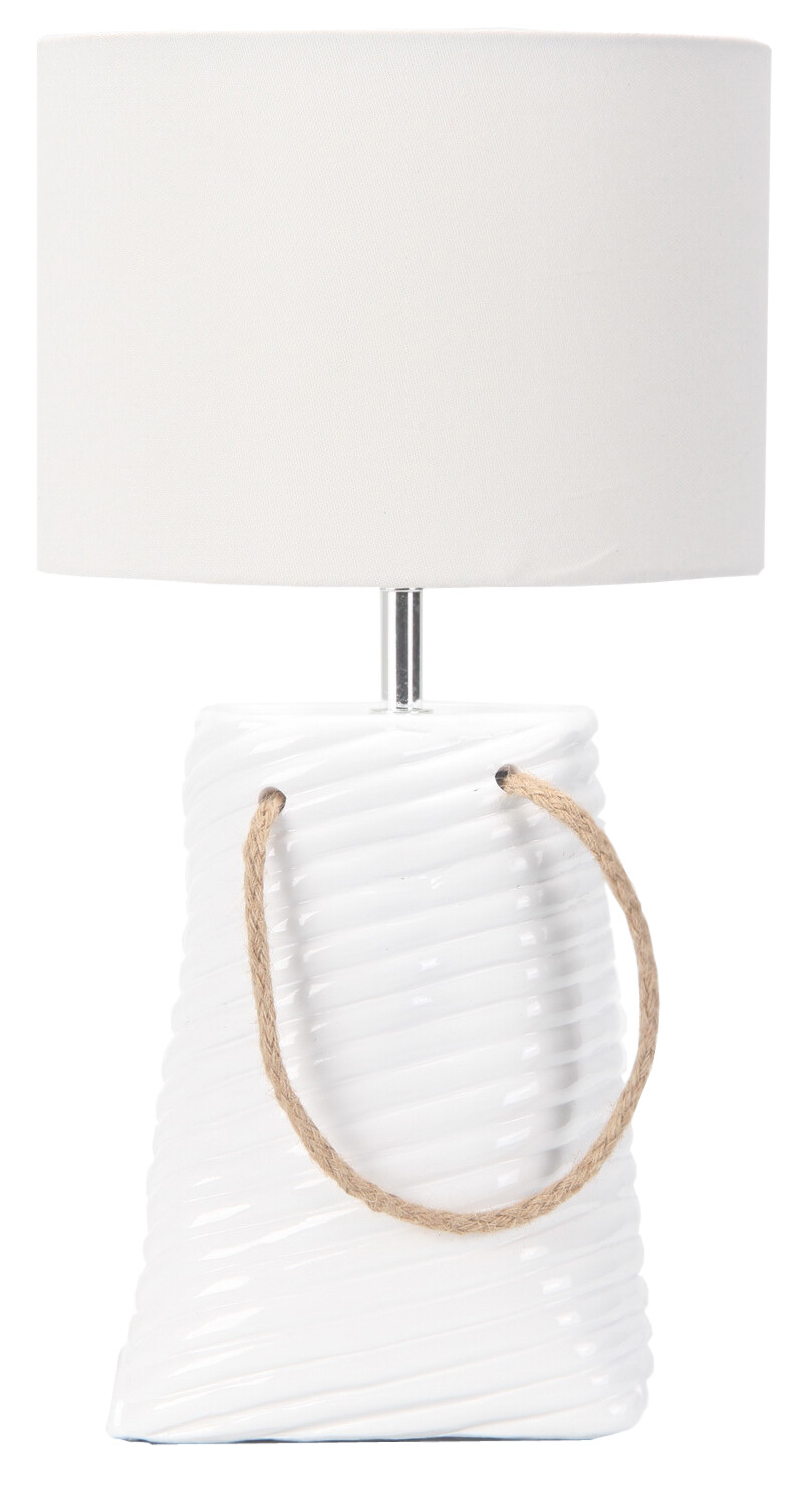 Lampe décorative à poser céramique blanche éclairage intérieur salon chambre