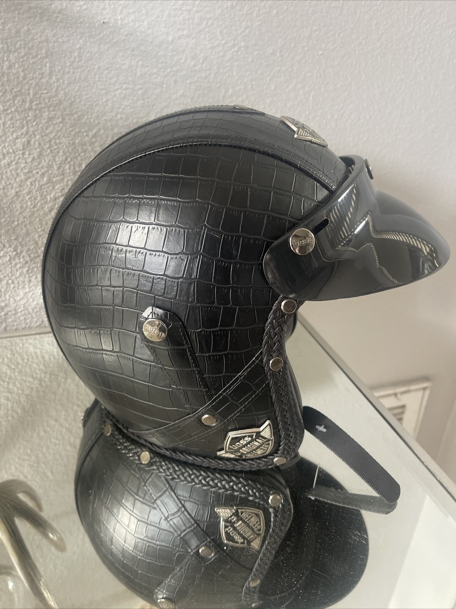 BOSS Motorcycle Helmet Leather Open Helmet XL Dot Approved With