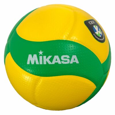Mikasa V200W Indoor Volleyball Ball, CEV Champions League Edition Yellow & Green