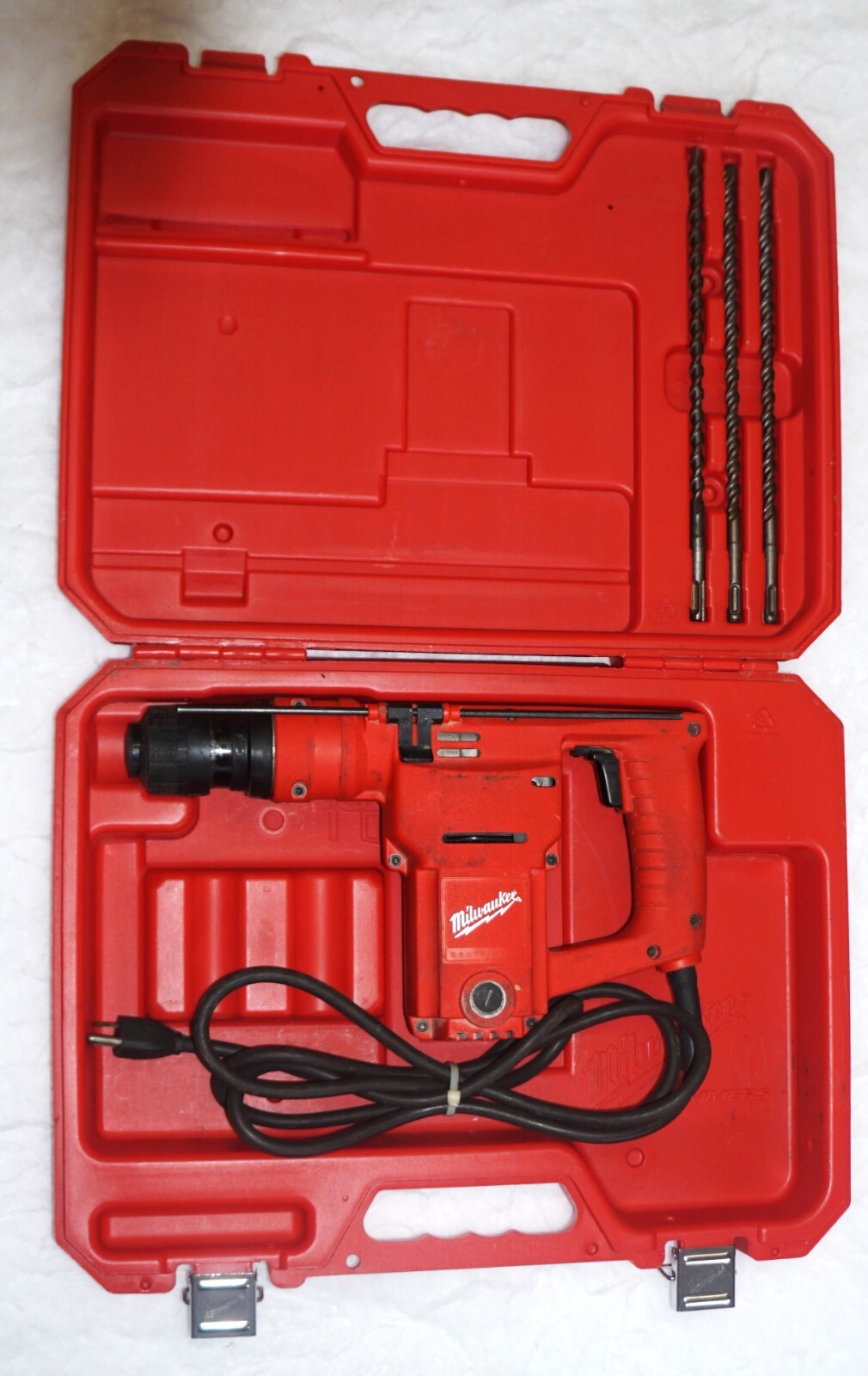 Milwaukee 53621 Hawk 1" Corded Rotary Hammer Drill with Case Works