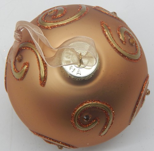 Frontgate Bronze & Gold Holiday Collection 22 Glass CHRISTMAS ORNAMENTS - Picture 7 of 10