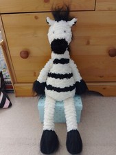 Jellycat. Large Dainty Zebra. Retired And Rare. In Lovely Condition.