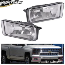 Fit For 2007-2015 Chevy Silverado 1500 2500 3500 Tahoe Bumper Fog Lights Lamps