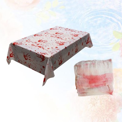  2 Pcs Halloween Plates Scary Table Decoration Party Decorations