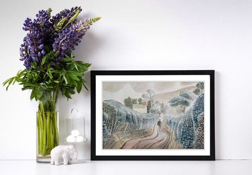 PÓSTER DE ARTE DE PARED ENMARCADO Eric Ravilious Wet Afternoon impresión 4 tamaños - Imagen 4 de 14