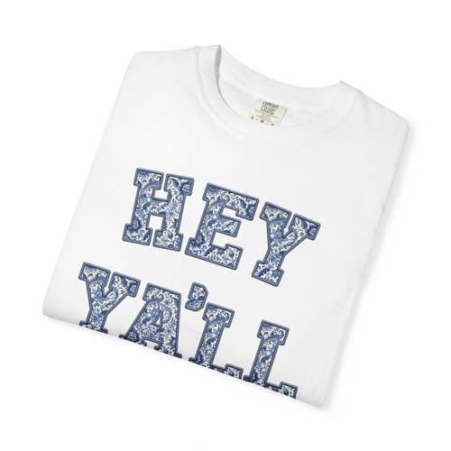 Casual Graphic T-Shirt - "Hey Y'all" Southern Style Tee, Relaxed Fit - Picture 5 of 9